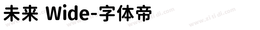 未来 Wide字体转换